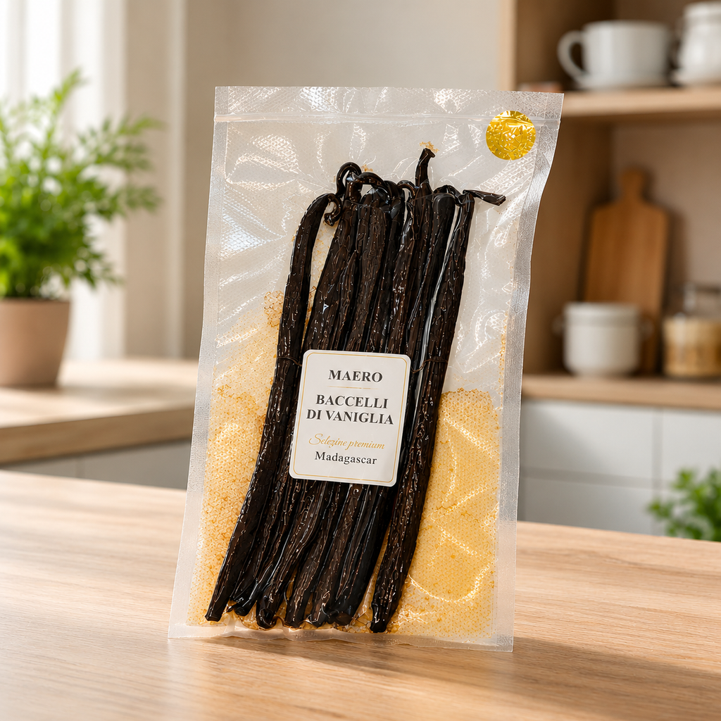 Baccelli di Vaniglia Imperiale Madagascar 100g – Qualità A (24-30 cm)