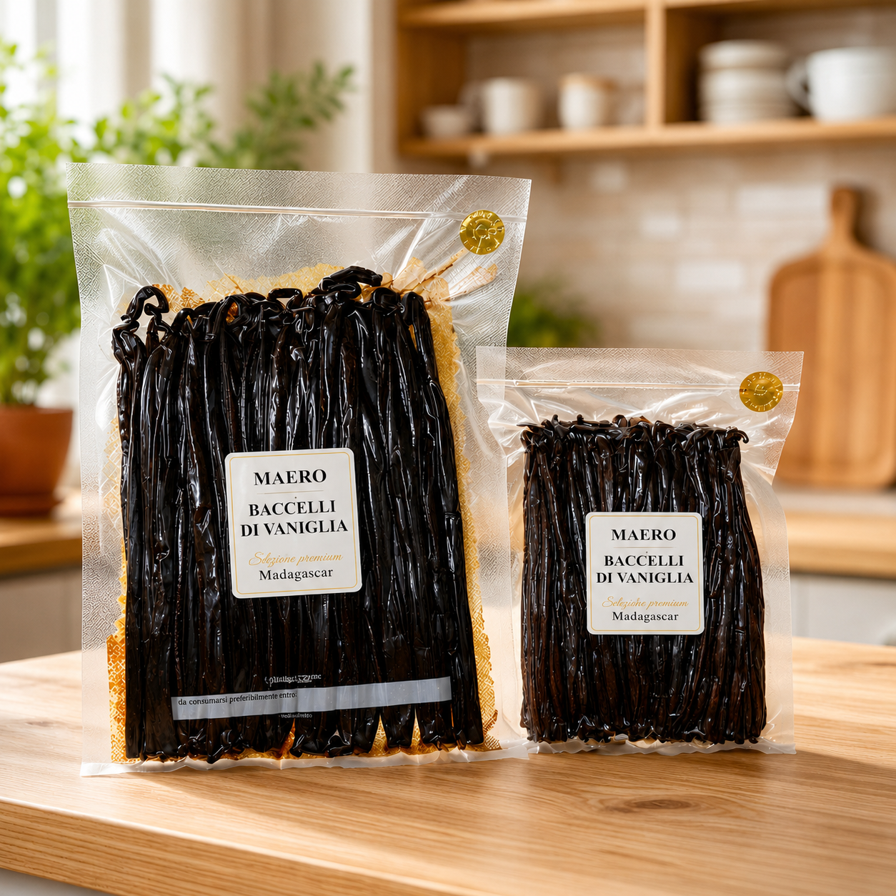 Baccelli di Vaniglia Bourbon Madagascar 500g – Qualità A Premium (17-20 cm)