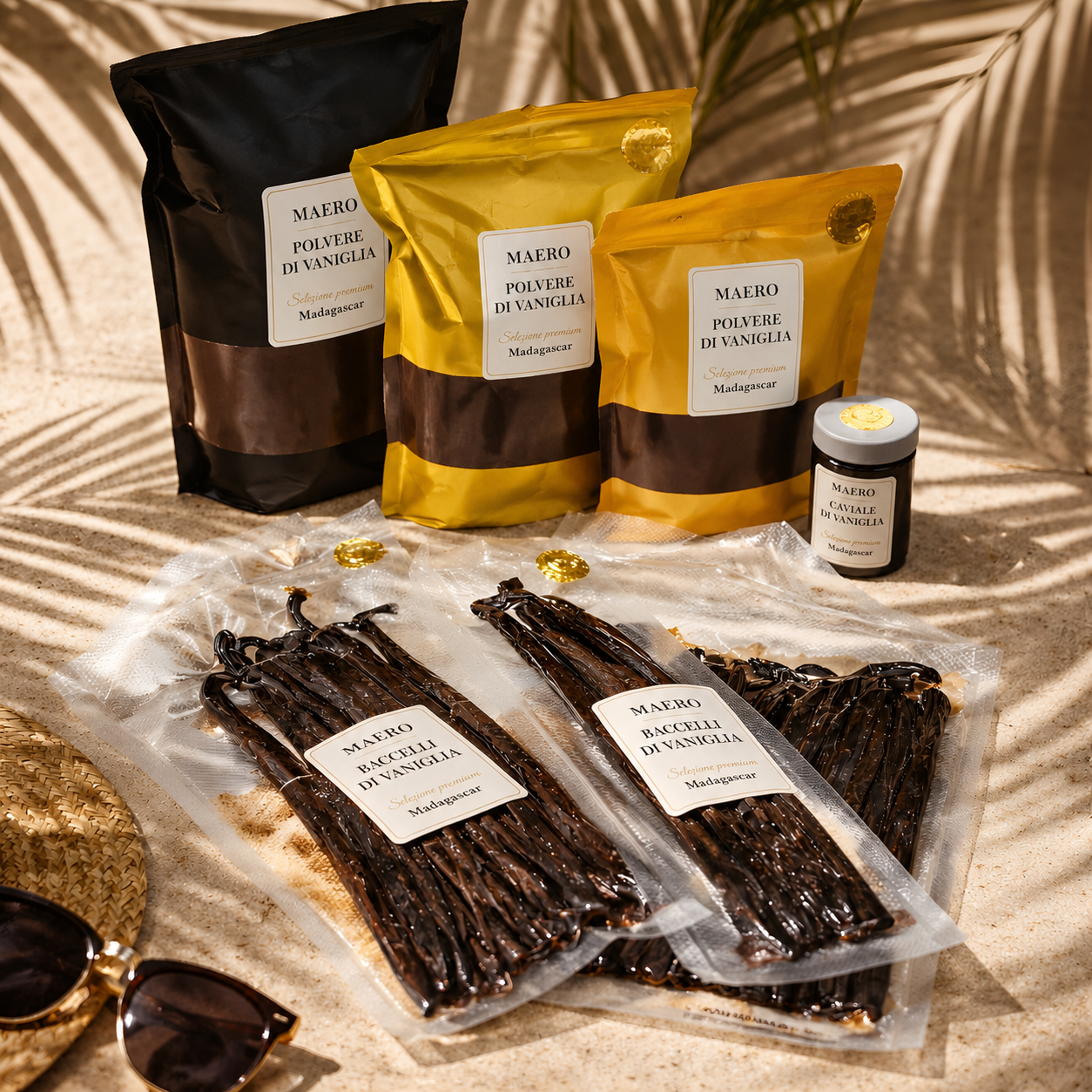 Baccelli di Vaniglia Bourbon del Madagascar 100g – Qualità A Premium (17-20 cm)